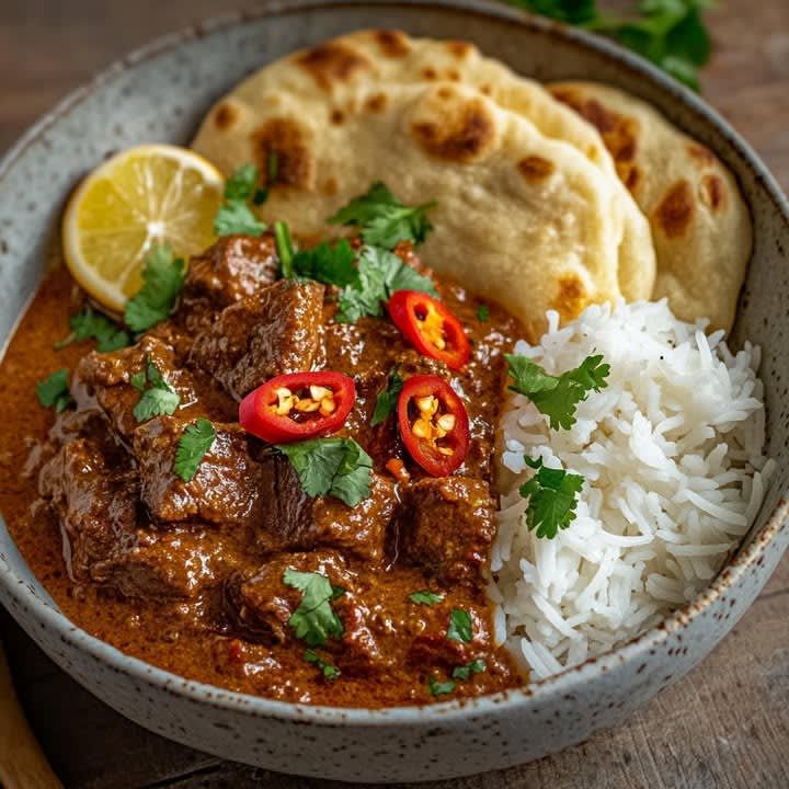  Lamb Potato Curry with Boiled Rice